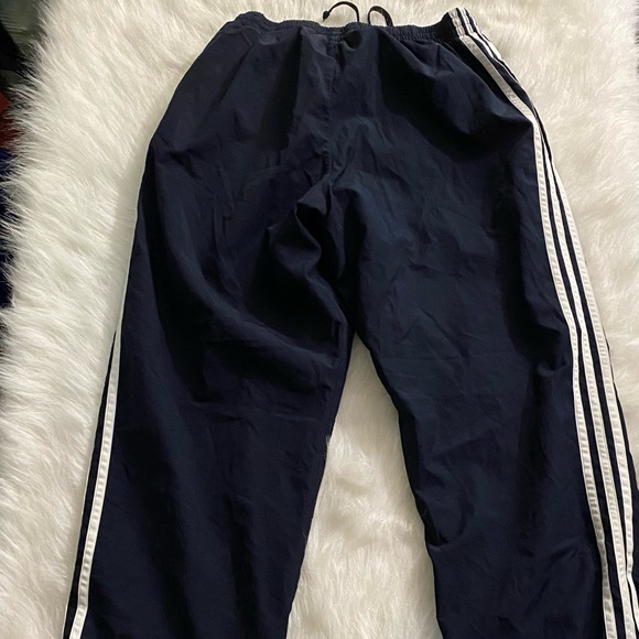 Adidas Pants Women’s Size Small Blue Draw String Zip Pant Leg Polyester - Picture 12 of 16